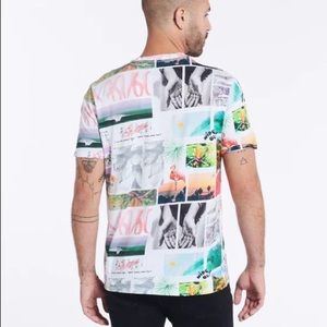 Guess | Short Sleeves Postcard Tee Mens Size M Organic Cotton Crewneck Pullover